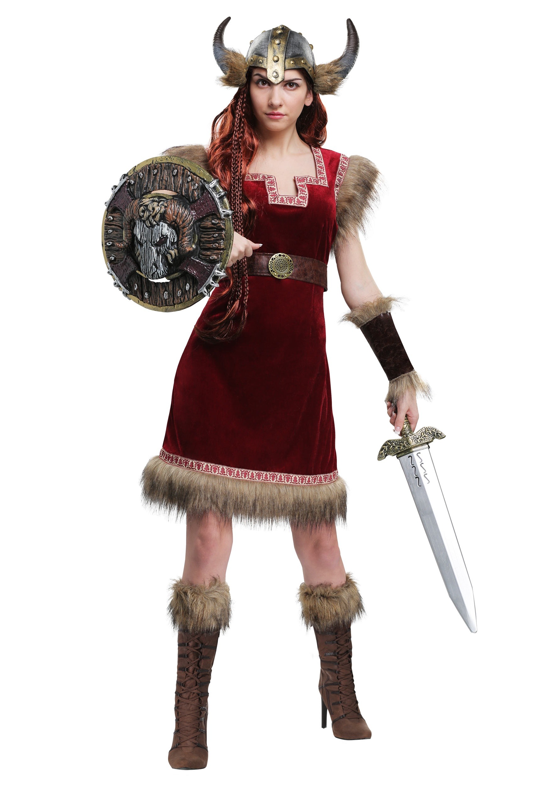 Disfraz De Mujer B Rbara Vikinga Multicolor