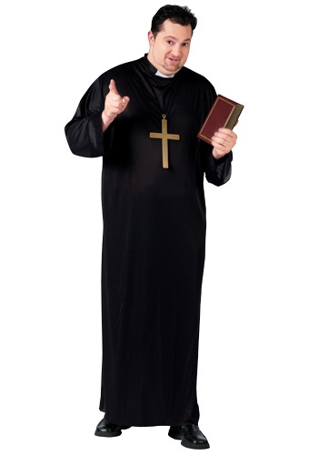Plus Size Priest Costume -image
