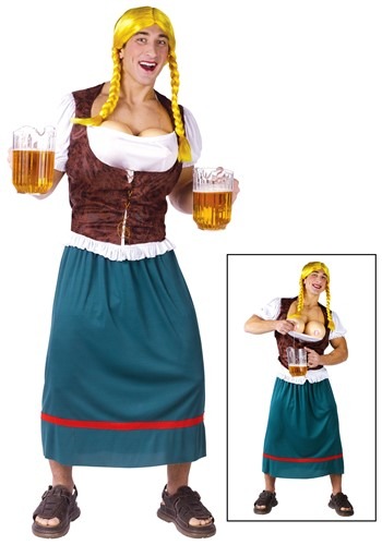 Mens German Beer Girl Costume -image