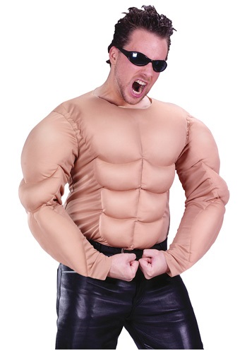 Muscle Chest Shirt By: Fun World for the 2022 Costume season.