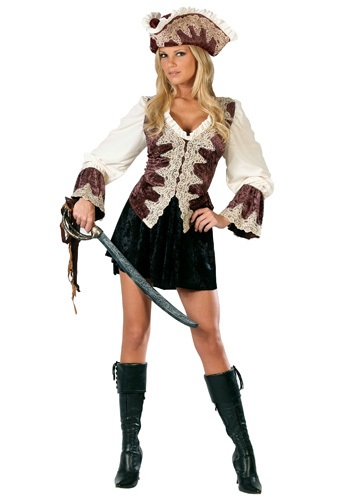 Ladies Royal Pirate Costume -image