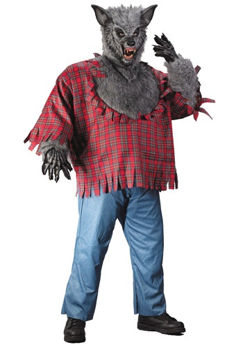 Gray Plus Size Werewolf Costume -image