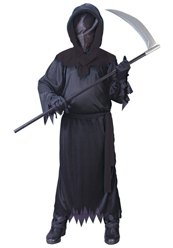 Child Black Faceless Ghost Costume By: Fun World for the 2022 Costume season.