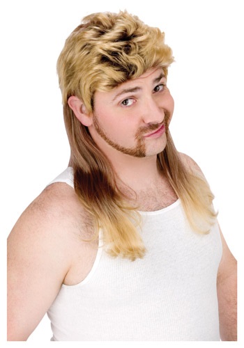 Blonde Mullet Wig -image