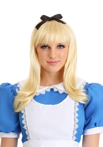Adult Blonde Alice Wig -image
