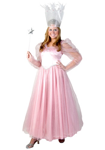 Deluxe Plus Size Pink Witch Costume -image