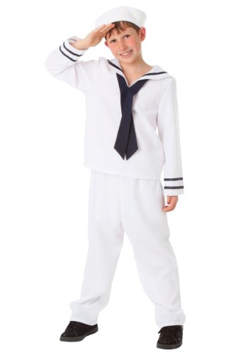 unknown Child White Sailor Costume