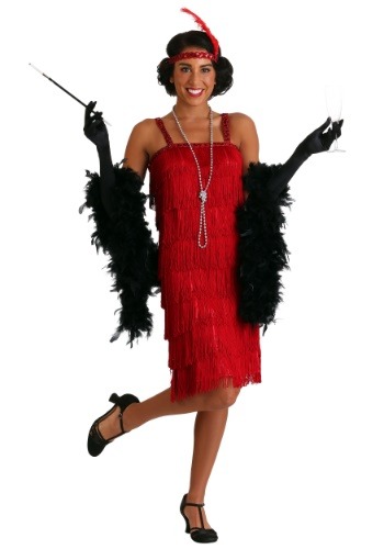 Miss Millie Red Fringe Flapper Costume By: Fun Costumes for the 2022 Costume season.