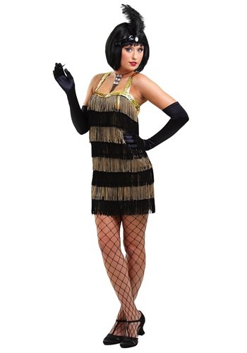 unknown Fringe Gold Flapper Costume