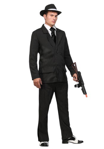 Deluxe Pin Stripe Gangster Suit  - Double Breasted Gangster Costume By: Fun Costumes for the 2015 Costume season.