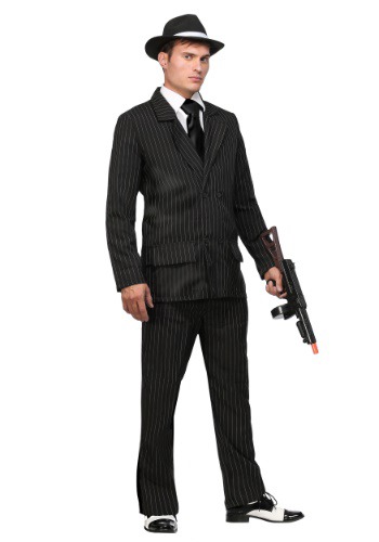 Deluxe Pin Stripe Gangster Suit -image
