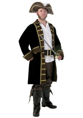 Men's Plus Size Realistic Pirate Costume -image