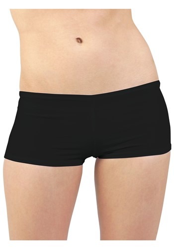 Plus Size Black Hot Pants -image