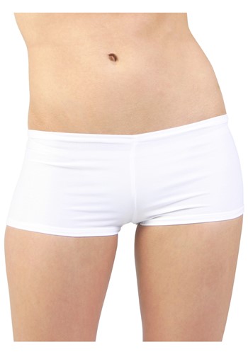 Plus Size White Hot Pants -image