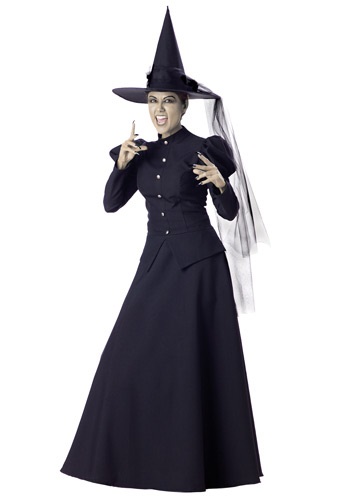 Women's Black Witch Costume -image