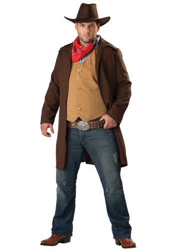 Plus Size Rawhide Cowboy Costume -image