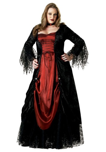 Women's Plus Size Vampire Costume -image