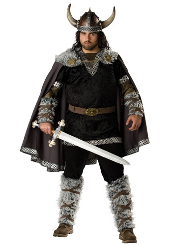 Plus Size Viking Warrior Costume -image