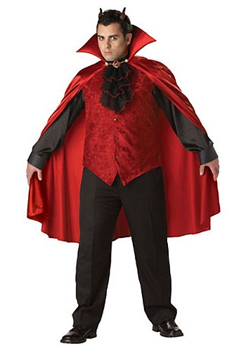 Men's Plus Size Devil Costume -image