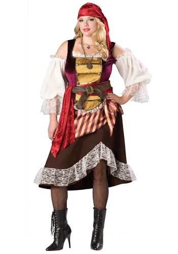 Plus Deckhand Darlin' Pirate Costume -image