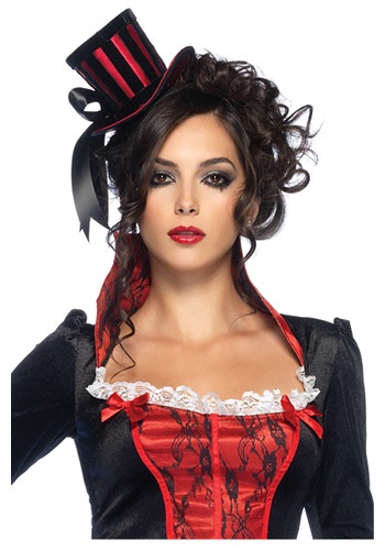 Striped Satin Top Hat -image