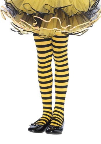 unknown Kids Black and Yellow Striped Tights