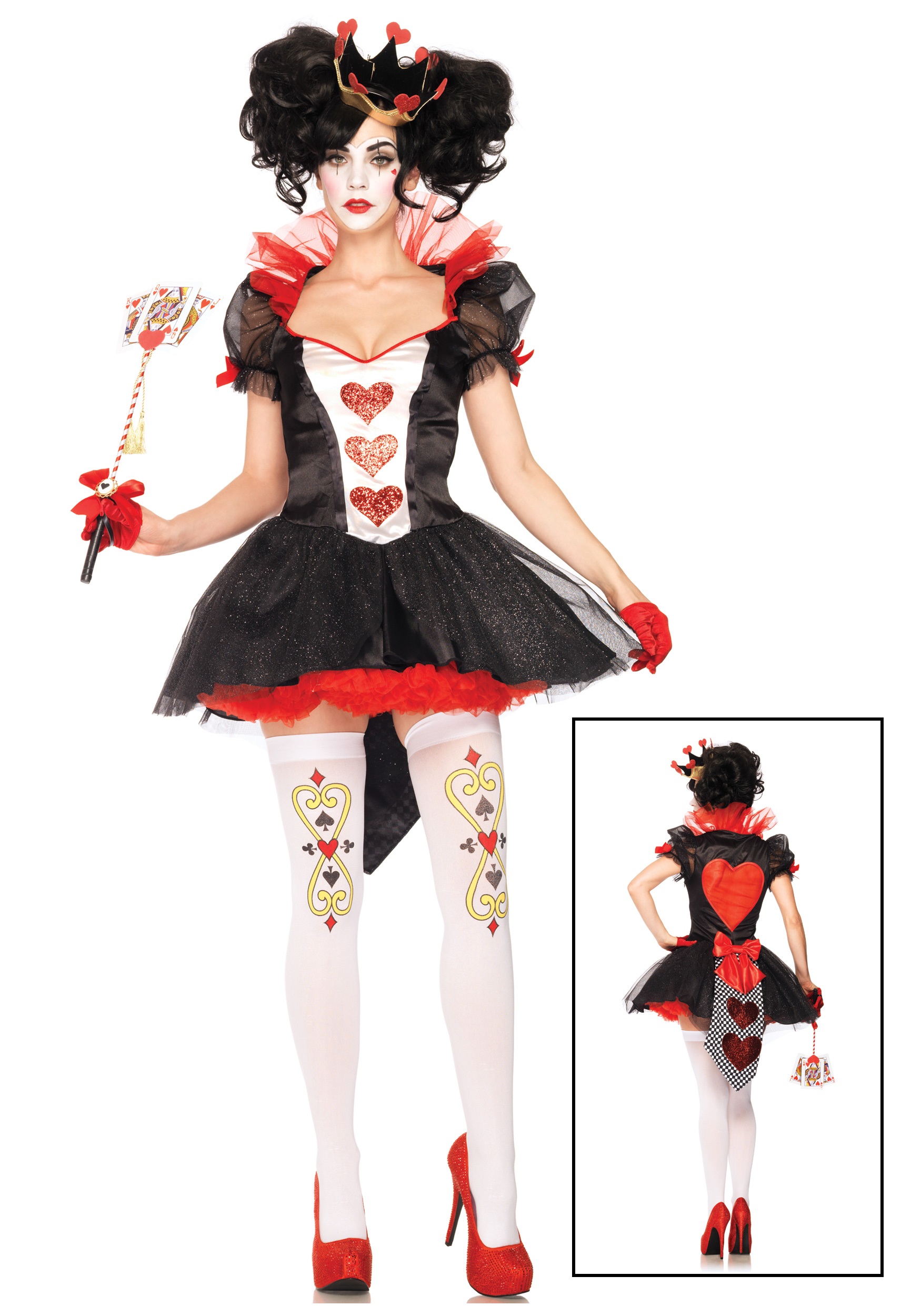 Halloween Costume Deluxe Royal Queen Of Hearts Womens Alice In Wonderland Dress Ebay 