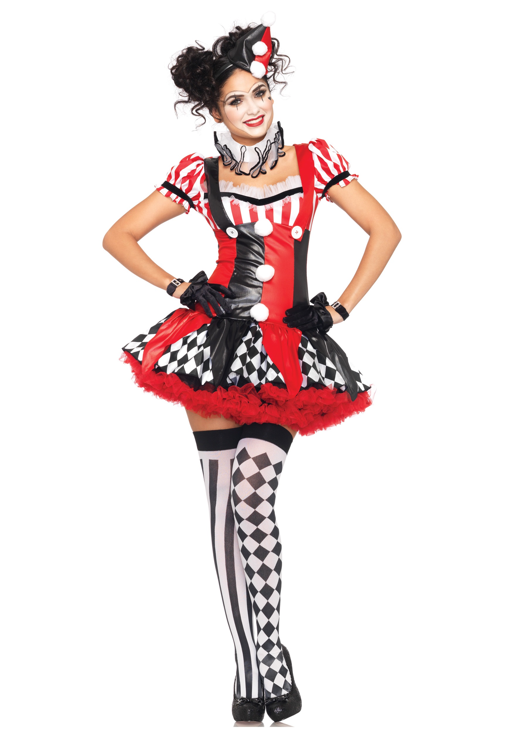 Naughty Harlequin Clown Costume 9716