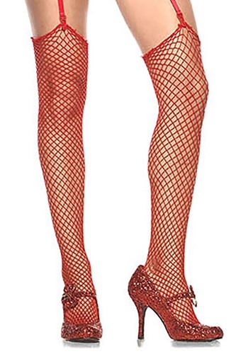 unknown Red Fishnet Stockings