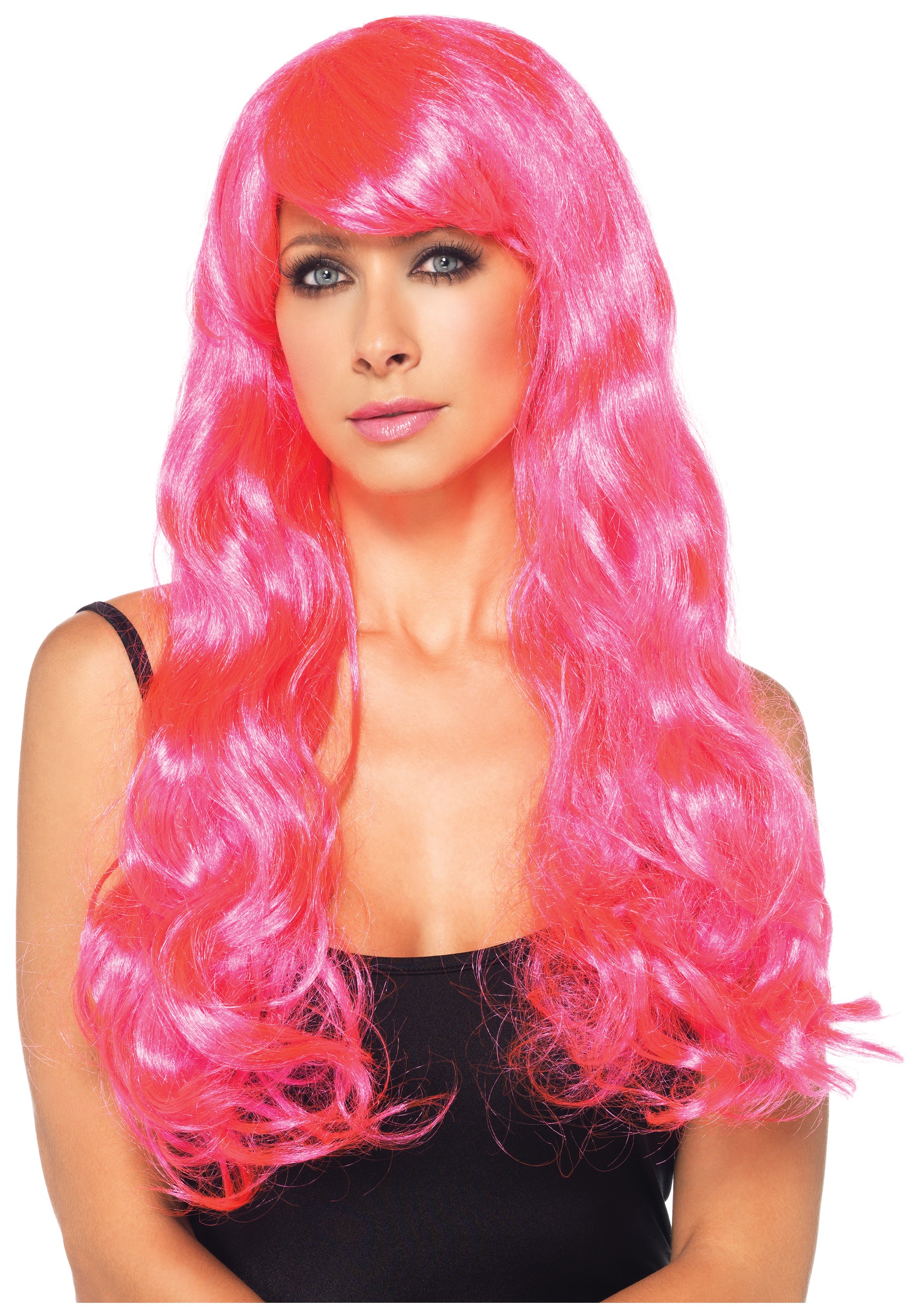 Passion Long straight Neon Pink Wig | eBay