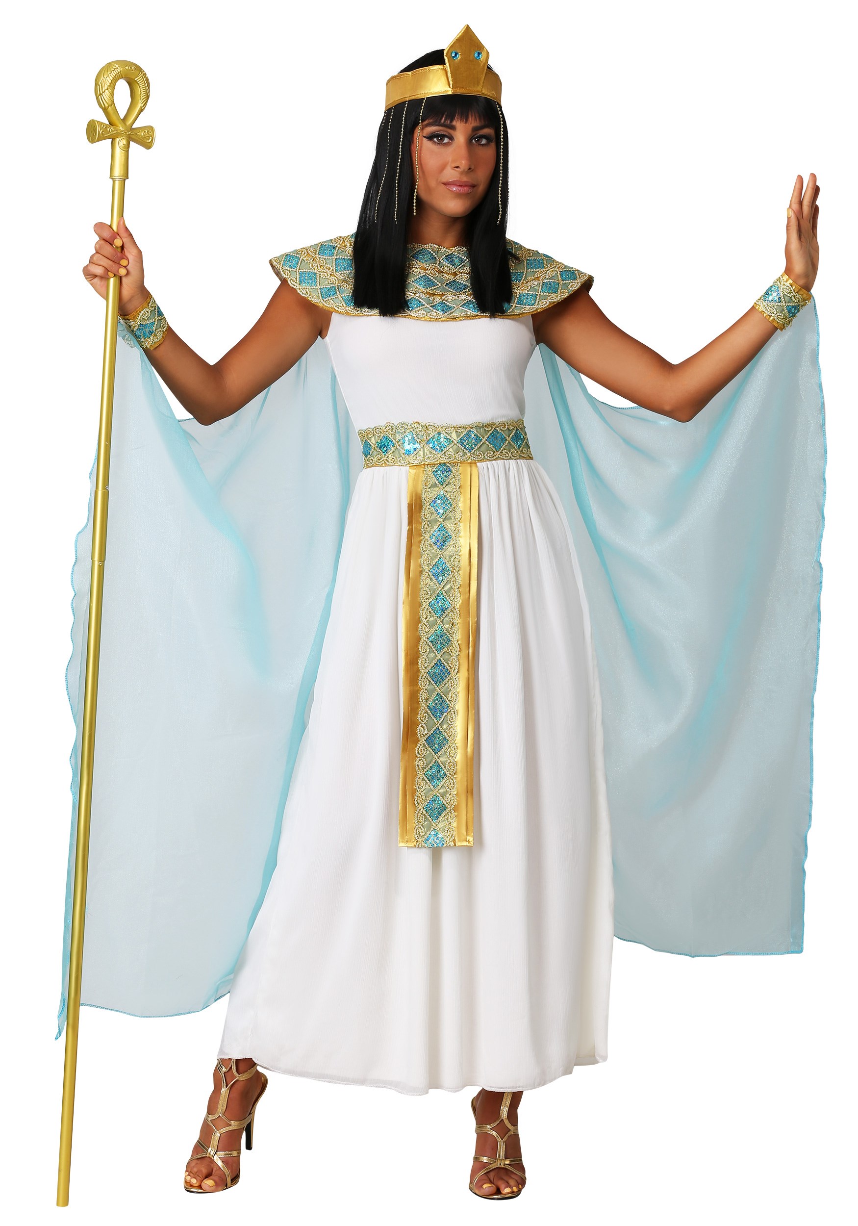 Cleopatra Costume Adult Halloween Fancy Dress Ebay 