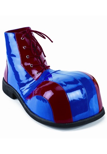 Blue and Red Clown Shoes By: Pleasers USA, Inc. for the 2022 Costume season.