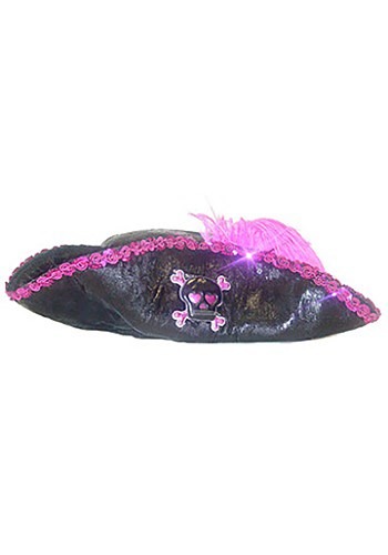 Kids Pink Caribbean Pirate Hat -image