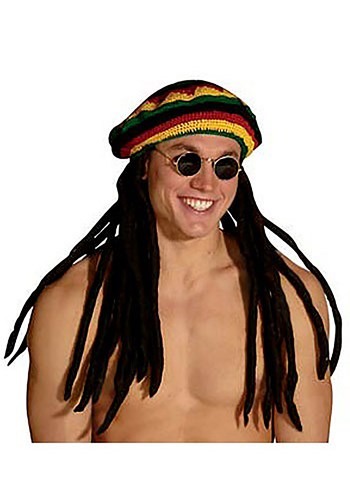 Rasta Hat with Dreadlocks -image