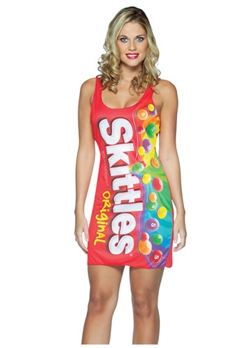 Sexy Skittles Dress Costume -image