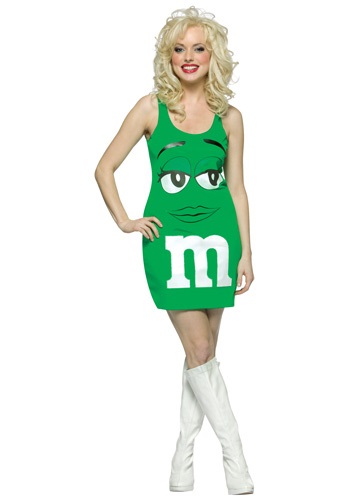 Womens Green M&M Costume -image