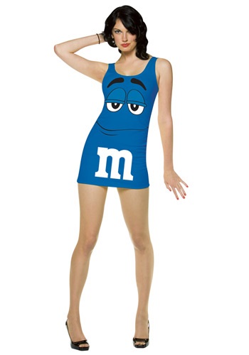 Womens Blue M&M Costume -image