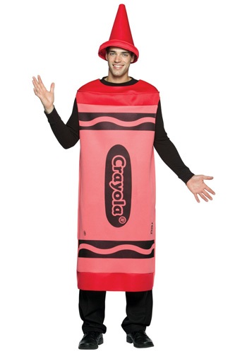 Adult Red Crayon Costume -image