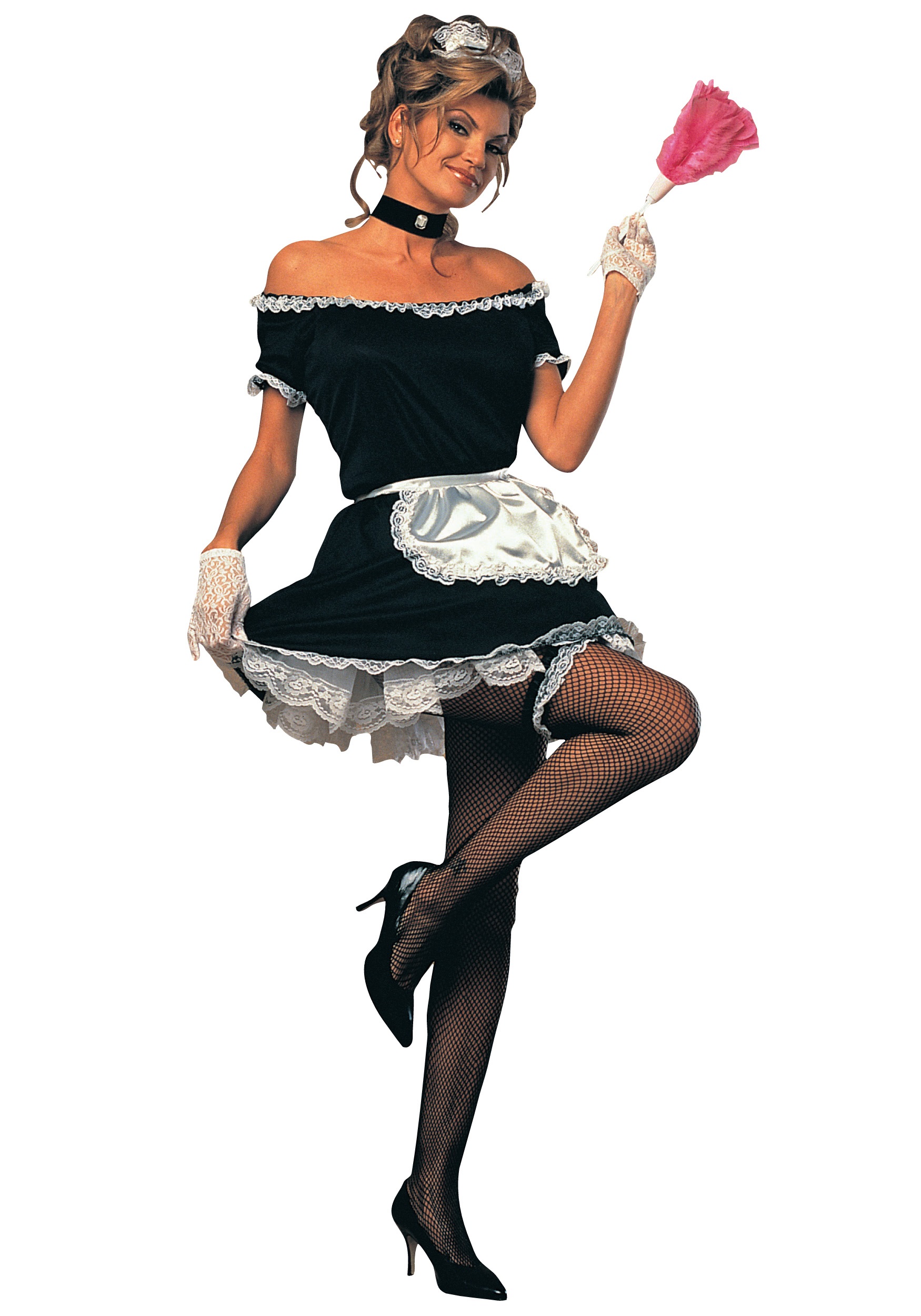 Women S Sexy Role Play French Maid Wet Look Fancy Dress