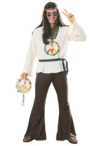 Adult Groovy Hippie Costume -image