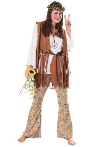 Adult Hippie Love Child Costume -image
