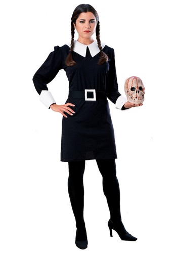 Adult Wednesday Addams Costume -image