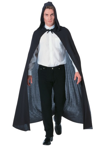Black Hooded Cape By: Rubies Costume Co. Inc for the 2022 Costume season.