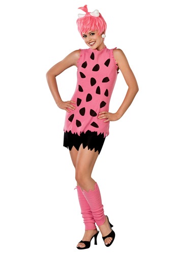 Adult Deluxe Pebbles Flintstone Costume -image