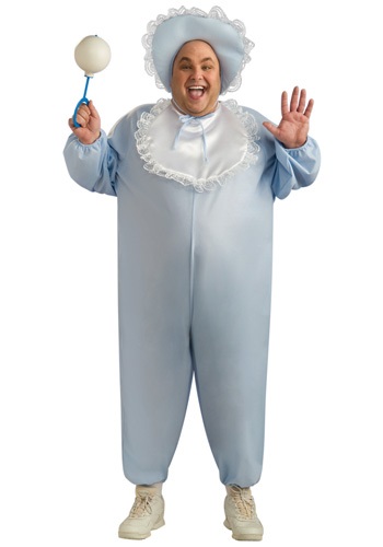 Adult Baby Boy Plus Size Costume -image