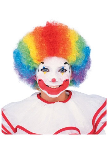 Kids Multi Color Clown Wig -image
