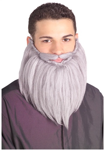 Grey Wizard Beard and Mustache -image