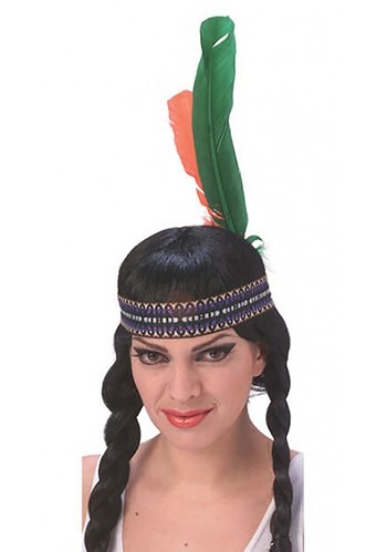 Native American Headband with Feathers -image