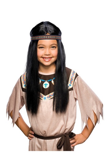 Child Black Pocahontas Wig By: Rubies Costume Co. Inc for the 2022 Costume season.