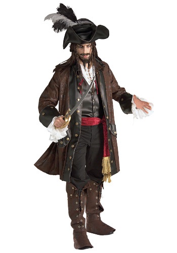 Authentic Caribbean Pirate Adult Costume -image